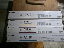 Canon GPR-55 Black, GPR-55L Y, C, M  Toner Cartridge Set of 4 New OEM picture