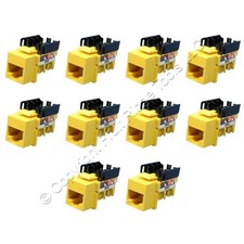 10 Hubbell netSELECT Yellow Universal A/B Cat5e Voice Data Jacks 8-Position picture