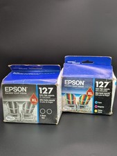 Genuine Epson 127XL Ink Cartridge Black Cyan Magenta Yellow T127 XL Exp 2019/20 picture