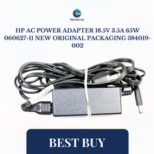 HP AC Power Adapter 18.5V 3.5A 65W 060627-11 NEW Original Packaging 384019-002 picture