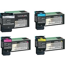 New Genuine Lexmark 540H1 toners Set K,Y,M,C picture