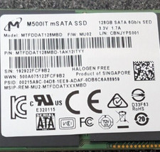 New, Micron Tech, MTFDDAT128MBD-1AK12ITYY, SSD 128GB MSATA MLC SATAIII 3.3V picture