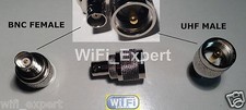 1 x BNC Female plug to UHF PL259 PL-259 Male RF coaxial Adapter RF Connector USA picture