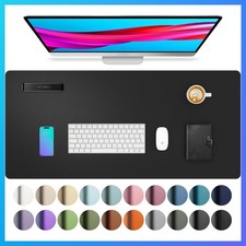 Non-Slip Waterproof PU Leather Desk Pad Protector for Mouse, Writing Desk, Offic picture