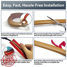 YCLYC Self Adhesive Cord Cover Floor 10FT Cable Hider Yellow Oak picture