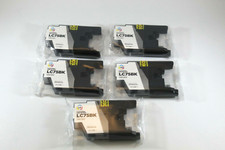Lot of 5 High Yield LD Brand LC75BK Ink Cartridges for Brother Printers picture