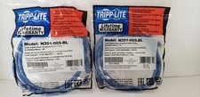 TRIPP-LITE N201-005-BL CAT6 GIGABIT BLUE SNAGLESS PATCH CABLE (LOT OF 2) NIB picture