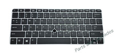 NEW HP Elitebook 820 G3 G4 i3 i5 i7 US Laptop Backlit Silver Keyboard &Pointer picture