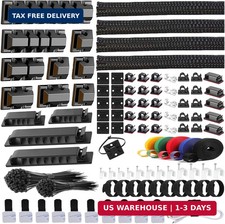 ELII 327 PCS Cable Management Kit 4 Cable Cable Sleeves,65 Cable Clips picture