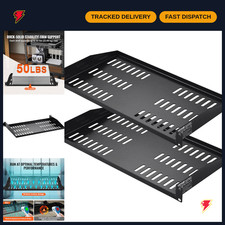 Universal 1U Vented Server Rack Shelf - 2PCS Cantilever Tray for 19