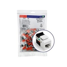 Leviton 5G108-BW5 Gigamax Cat 5e UTP Quickport Jack White 25-pack picture