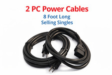 “New 8ft IEC C13 Power Cord AC Cable 3-Prong NEMA 5-15P PC TV Printer” picture