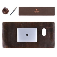 moonster Full Grain Buffalo Leather Desk Pad 31 x 16 in with Pen & Holder picture