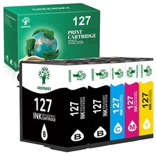 5 Pack Compatible for Epson 127 Ink Cartridge WorkForce 630 633 635 645 840 845 picture