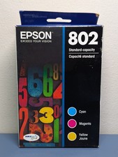 Genuine Epson 802 Color Ink 3-Pack C/M/Y T802520-S NEW BB 10/2025 picture