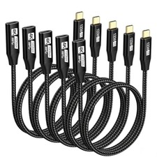 USB C Extension Cable 6FT 5-Pack | 100W/10Gbps/4K@60Hz Braided picture