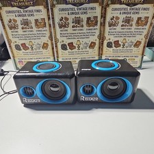 Reccazr SP2040 2.0 Channel USB Powered Computer Speakers USB 3.5mm Black Blue picture