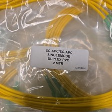 LOT 10pcs 0.5M SC/SC APC OS2 9 /125 Simplex Single-Mode Fiber Optic Cable OFNR picture