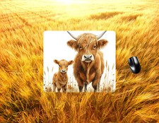Highland cow themed neoprene PC/laptop Mouse Pad, CHOICE, , gifts picture