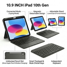 ⁠Magnetic Magic Keyboard Case for iPad 10th Gen 10.9  Trackpad Wireless Cover⁠ picture