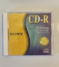 (10) NEW Sony CD-R Recorder Media CDQ-74CN 650MB 74min with Jewel Case SEALED picture