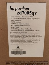 HP Pavilion zd7005qv Laptop 15.4” Intel Pentium 4 - BRAND NEW 2004 Vintage picture