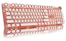 EWEADN V20 Typewriter Style Wired Mechanical Keyboard - ROSE GOLD  picture