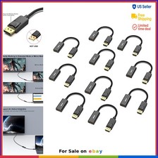 DisplayPort to HDMI Adapter 10 Pack 1080p Gold Plated Laptop Monitor Projector picture