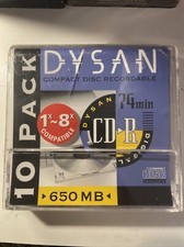 10 Pack Of Dysan CD-R 650MB 74 Min Recordable Compact Disc Sealed Package picture