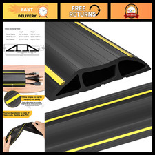 6.5ft Heavy Duty Floor Cable Cover - 3 Channel Cord Protector for Safety & Organ picture