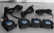 WINSINN 5015 USB 5V Dual Blower Cooling Fans 50x15mm 4-Pack Open Box Unused picture