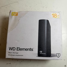 WD Elements WDBWLG0180HBK-NESN Black 18TB USB3.0 Desktop External Hard Drive NEW picture