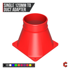 120mm Fan Duct Adapter 3 4 5 Inch 75 100 125mm PC Exhaust Hose Sim Racing picture