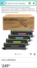 4 Pack 6510 6515 Drum Unit  for Xerox WorkCentre Phaser, Read Description picture