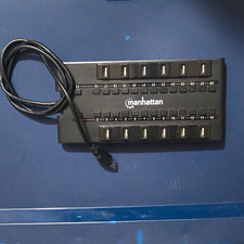 Manhattan 14-Port Powered USB-A Hub, Black, 3 ft Cable (1:14) picture