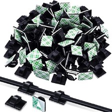 30PCS Cable Organizer Clips Cord Holder Wire Manager Desk USB Charging picture