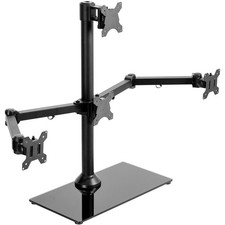 VIVO Steel Quad Freestanding 3 + 1 Monitor Mount | 4 Screens up to 24