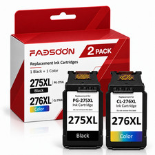 PG-275XL CL-276XL 2PK BK/Tri-Color XL Capacity Ink Cartridge Fits TR4720 TS3722 picture