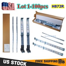 LOT H872R DELL R510 R520 R530 R720 R730 R740 R820 2/4 POST RACK 2U STATIC RAILS picture