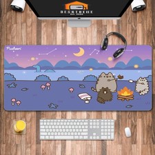 Cute Kitty Desk Mat, Kawaii Cat Mouse Pad XXL, Pusheen Cat Desktop Accessory,... picture