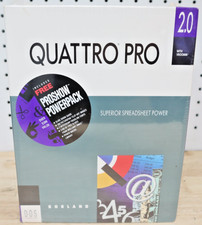 QUATTRO Pro Version 2.0 Big Box PC New Sealed - DOS - Borland - 5.25 & 3.5