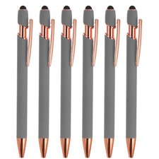 PATIKIL Ballpoint Pen with Stylus Tip, 6 Pack 2 in 1 Count (Pack of 6), Gray  picture