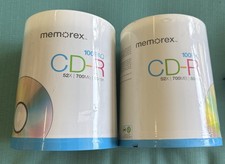 2X Memorex CD-R Digital Media 52X 700mb 80Min 100 Pack - Sealed Lot Of 2 picture