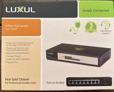 Luxul XFS-1084P 8-Port PoE Switch 4 PoE Ports 57W Fanless New picture