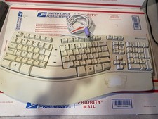 Vintage Microsoft KU-0045 X06-19331 Natural Keyboard Elite Ergonomic ps2 White picture