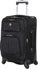 SwissGear Sion Softside Expandable Luggage, Black, Carry-On 21-Inch picture
