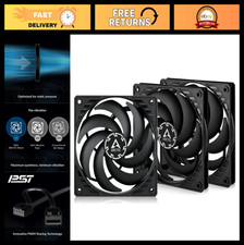 120mm Slim PWM PC Fan - Pressure-Optimized Cooling, 3 Pack, Quiet & Efficient picture