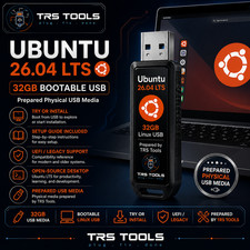 Ubuntu 26.04 LTS Bootable USB 32GB Prepared Physical Media TRS Tools picture