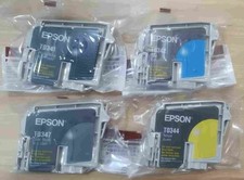 (4pcs)Genuine EPSON T0341/342/344/347 Ink Cartridges for Stylus Photo 2200 picture