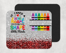 Glitter Custom Name Maroon Mousepad, Teacher Gift, Back to School, Christmas picture